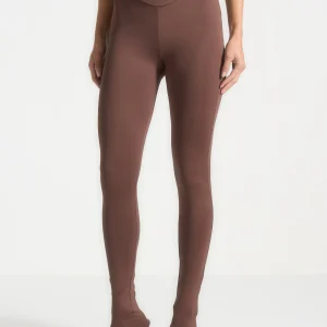 Chloe - High Waisted Leggings - Brown