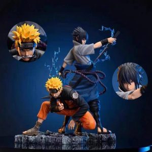 Figurine Anime Uchiha Sasuke et Uzumaki Naruto