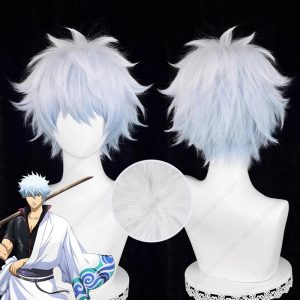 Perruque Gintoki Sakata Cosplay Gintama