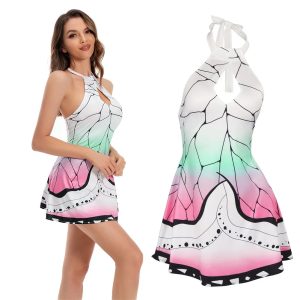 Cosplay Shinobu Kocho Robe de Plage Demon Slayer