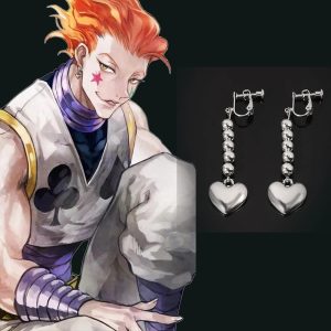 Cosplay Hunter X Hunter Boucles d&rsquo;oreilles Hisoka Silver