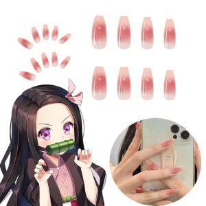 Faux ongles Nezuko Kamado ongles Demon Slayer