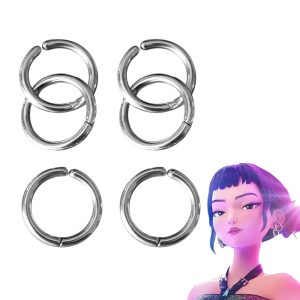 Boucles d’oreilles Zoey – KPOP Demon Hunter | Anneaux argentés style K-pop
