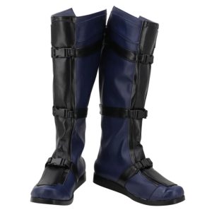 Bottes Deadpool Cosplay – Noir & Bleu Sombre