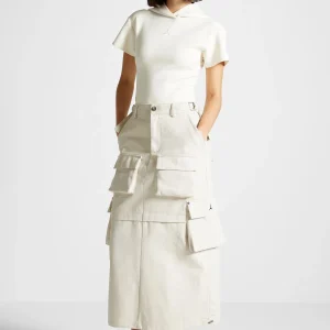Cargo Midaxi Skirt - Beige
