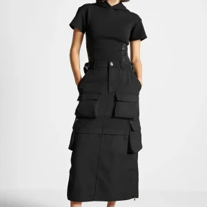 Cargo Midaxi Skirt - Black