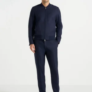 Sami - Tailored Bomber Jacket - Navy