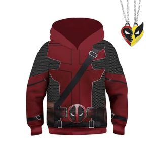 Capuche Deadpool Enfant avec Collier – Style Dynamique & Sécurisé