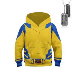 Capuche Wolverine Enfant avec Collier – Style Sauvage & Sécurisé