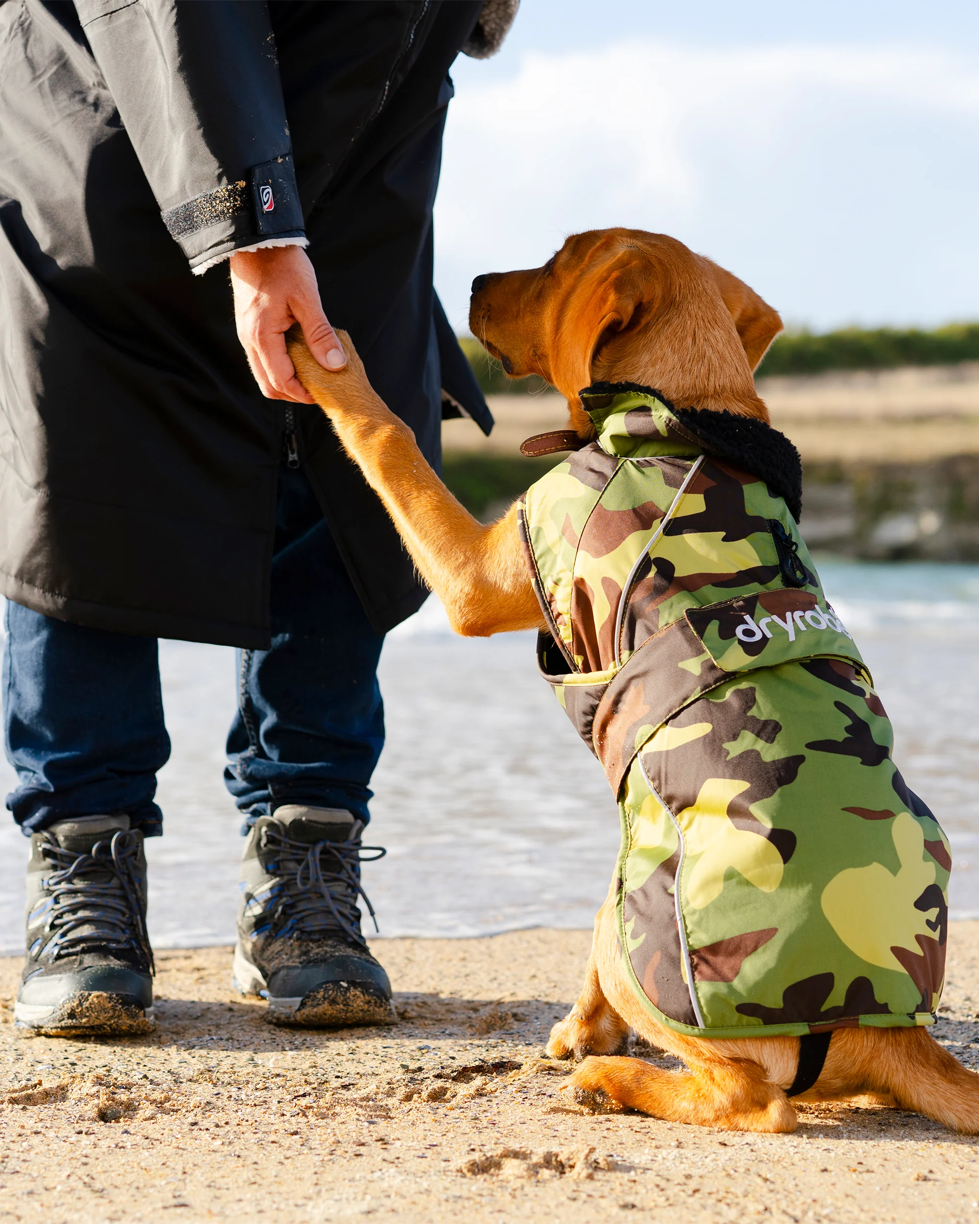 Green Camouflage Black Dog Coat – Image 8
