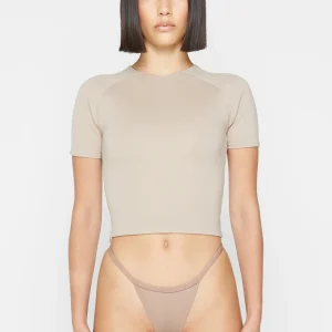 Short Sleeve T Shirt - Beige