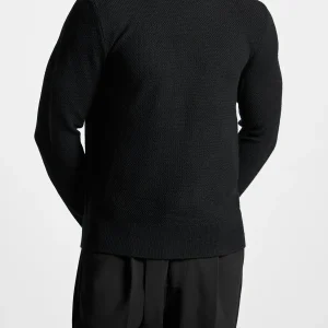 Gabin - Textured Wool Blend Jumper - Black