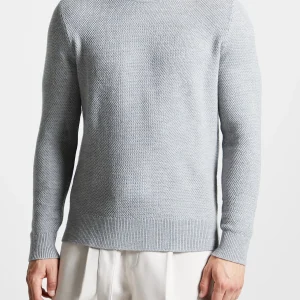 Gabin - Textured Wool Blend Jumper - Grey