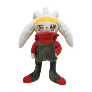 Peluche Pokemon Scorbunny blanc yeux rouges