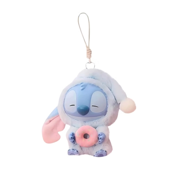Labubu × Stitch Sleepy Donut – Figurine Art Toy | Eat Something Before Sleep – Image 2