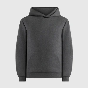 JS007 - Neoprene Minimal Regular Fit Hoodie - Charcoal Grey