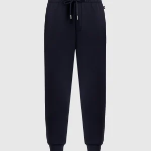 JS008 - Neoprene Minimal Tapered Fit Cuffed Joggers - Navy