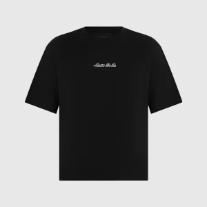 TS001 - Unisex Signature Relaxed Fit Cotton T-Shirt - Black