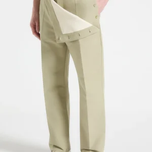 Henri - Foldover Trousers - Sage
