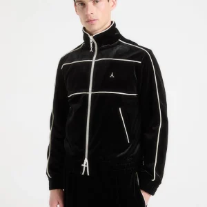 Eiffel Velour Track Jacket - Black