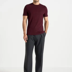 TS003 - Fitted Luxe T-Shirt - Wine Red