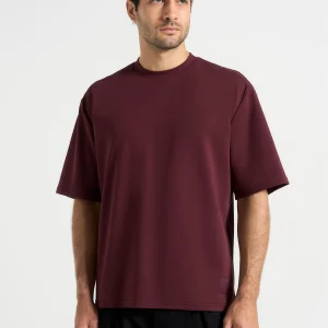TS007 - Relaxed Fit Cotton T-Shirt - Wine Red