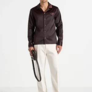 Constant - Satin Shirt - Brown