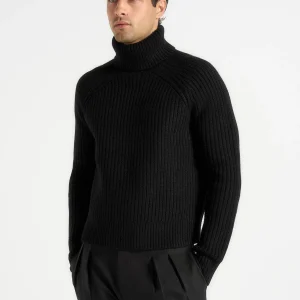 Rudy - Roll Neck Chunky Knit Jumper - Black