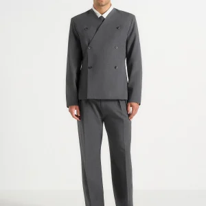 Timeo - Tailored Kimono Blazer - Grey