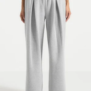 Fanny - Straight Leg Box Pleat Joggers - Grey