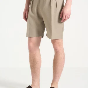 Bertrand - Twin Pleat Tailored Shorts - Beige