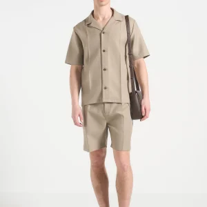 Felix - Tailored Shirt With Crease - Beige