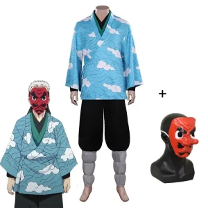 Costum Demon Slayer Cosplay Sakonji Urokodaki