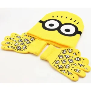 Ensemble Bonnet & Gants Minions – Jaune Éclatant