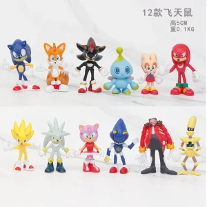 Figurine Sonic 12pcs 5cm Super The Hedgehog