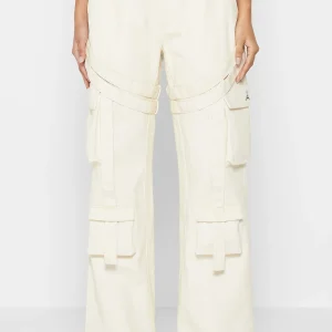 Strap Detail Cargo Pants - Cream