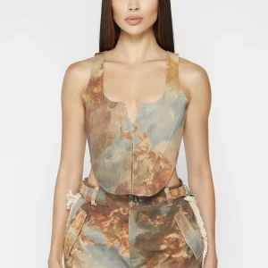 Art Corset Top - Multi