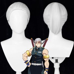 Perruque Tengen Uzui Cosplay Kimetsu no Yaiba