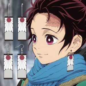 Boucles d&rsquo;oreilles Tanjiro Kamado Cosplay Demon Slayer