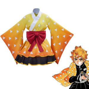 Cosplay Demon Slayer Anime Costume Zenitsu Agatsuma