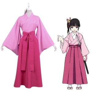 Kimono Kanao Tsuyuri Cosplay Femme Demon Slayer