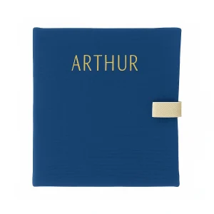 Cahier de coloriage personnalisable lavable et réutilisable en gaze de coton bleu