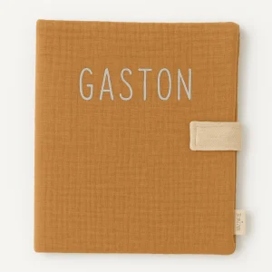 Cahier de coloriage personnalisable lavable et réutilisable en gaze de coton camel