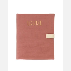 Cahier de coloriage personnalisable lavable et réutilisable en gaze de coton rose