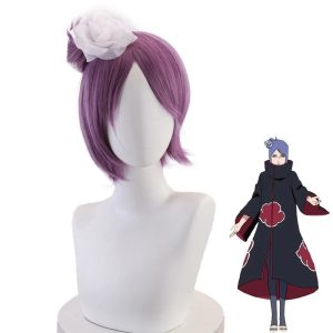 Perruque de Cosplay Konan Violet