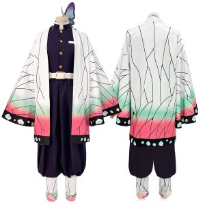 Cosplay Kochou Shinobu Demon Slayer – Tenue Premium avec Haori Papillon