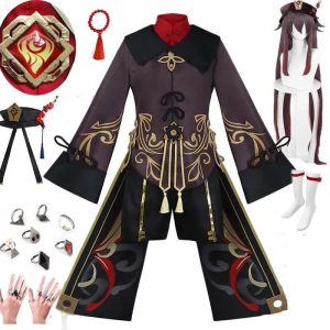 Cosplay Hu Tao Genshin Impact Femme – Costume Complet avec Perruque