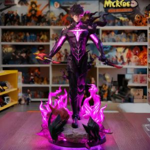 Figurine Sung Jinwoo 17 cm – Solo Leveling | Version Non Peinte en Résine avec Effets d’Ombres