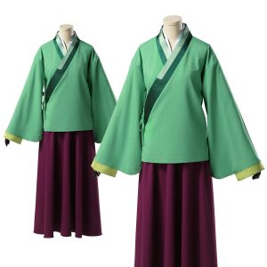 Cosplay Maomao L’Apothicaire – Costume traditionnel vert & bordeaux premium