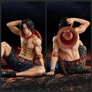 Figurine Portgas D. Ace 12 cm – One Piece | Pose Assise Détendue en PVC